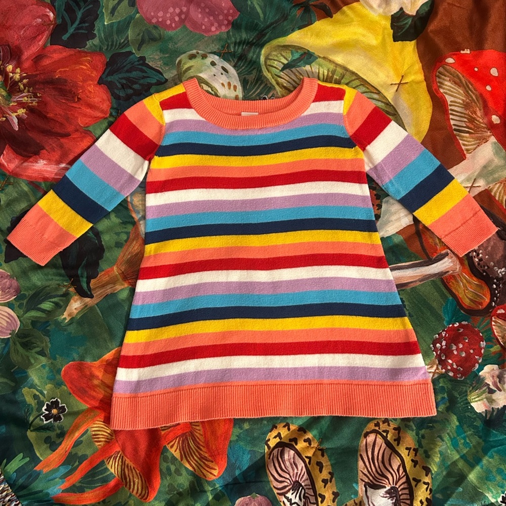 NWOT GAP Multicolor Striped Sweater Dress Size 12-18M